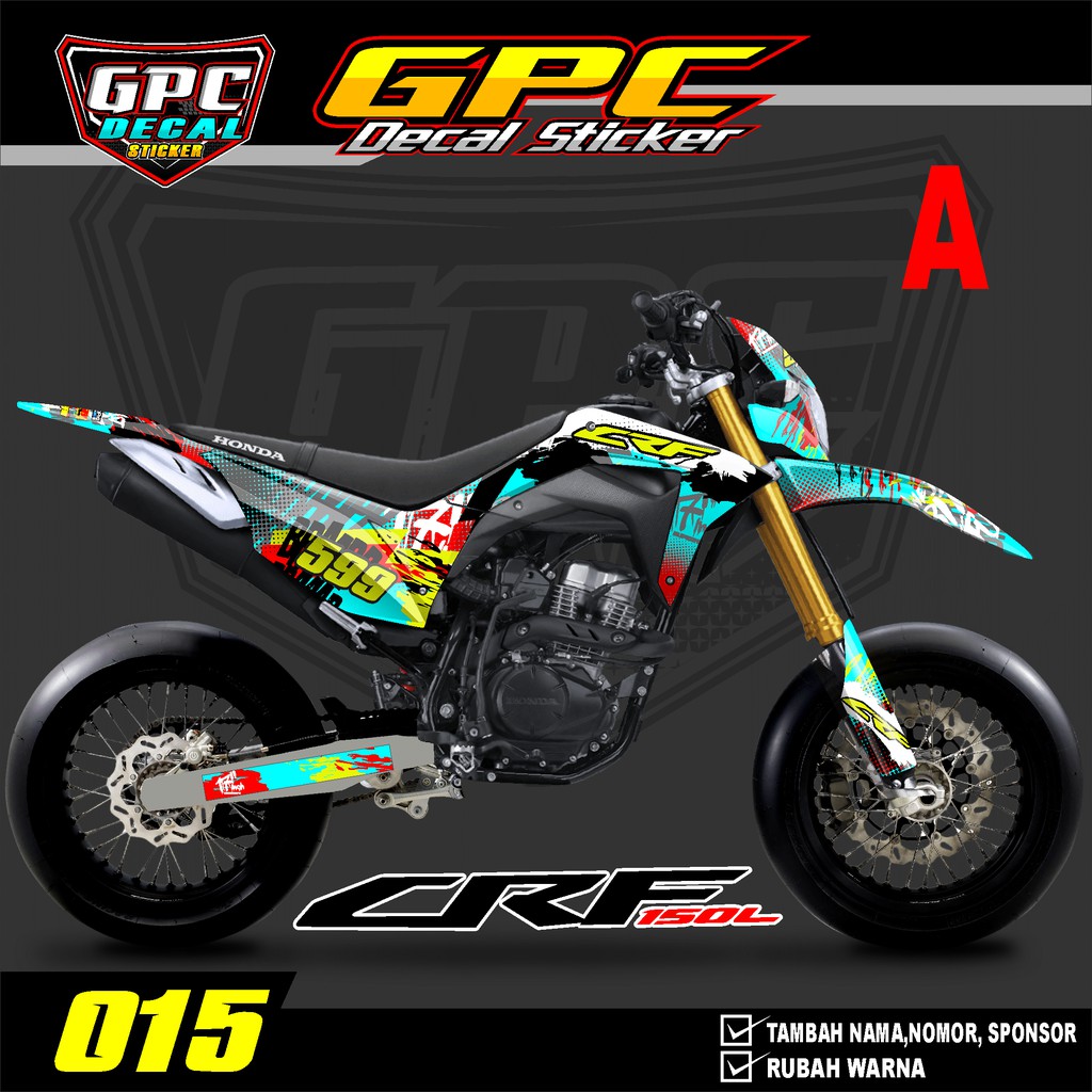 Decal Sticker CRF 150 L- Fullbody-Dekal stiker CRF 150 L Trail Supermoto minimalis GPC-015
