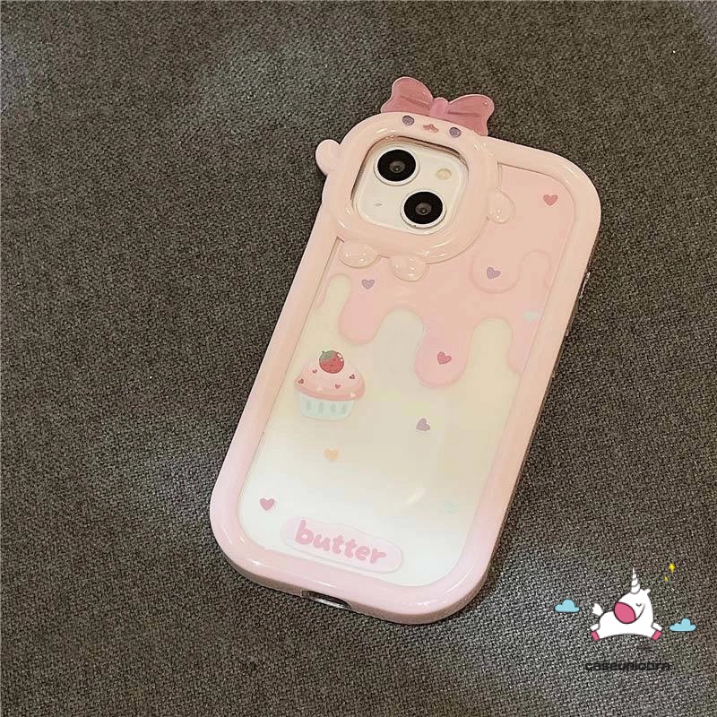 Case Lensa 3D Bow Little Monster Realme C21Y C25Y C33 C11 C15 C30 C25 C25s C35 C31 C21 C2 C1 C1 C3 C17 Realme8 9 8i 8pro 9pro+7 5 6i 9i 5s 5 7i Permen Lucu Butter Ice Cream Sarung