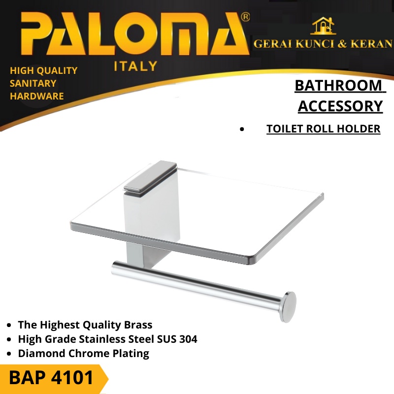 PALOMA BAP 4101 Tempat Tissue Toilet Holder Tisu Gulung Roll WC Mandi Chrome