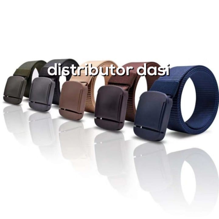 ikat pinggang kanvas nylon hitam navy hijau cream Anti Metal Detector Gesper sabuk Anti XRay oval