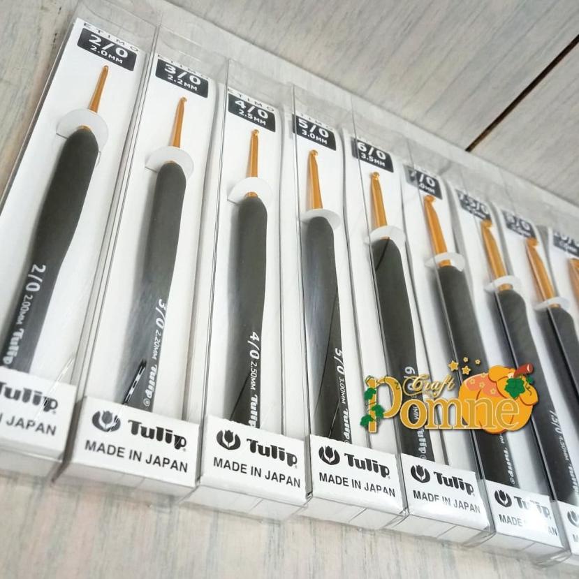 ☉ TULIP ETIMO GREY GOLD (satuan) PREMIUM CROCHET HOOK MADE IN JAPAN / Jarum Rajut Hakpen Tulip Etimo