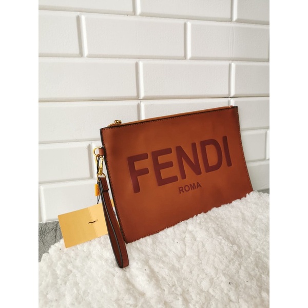 Clutch Fendi  Premium pakai kode kunci import Quality handbag import Pouch bag clutch bag