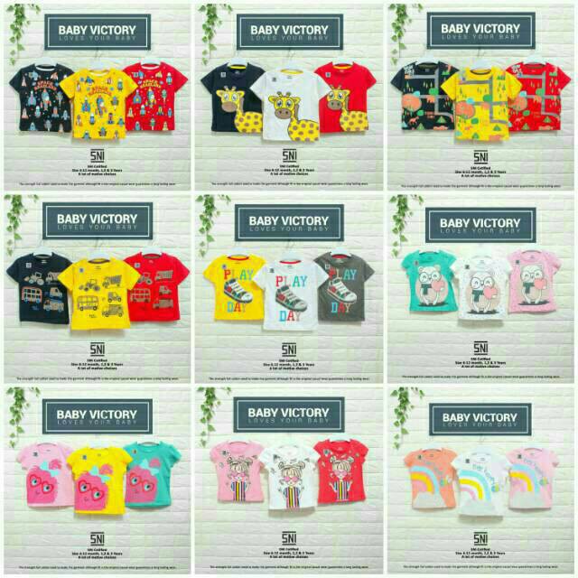 Kaos BABY VICTORY lengan pendek GIRL n BOY