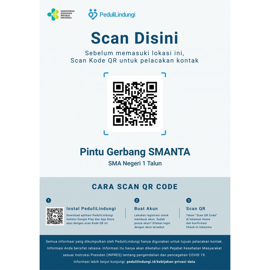 STIKER VINYL SCAN DISINI PEDULI LINDUNGI