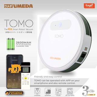 UMEDA Tomo Robot Smart Vacuum Cleaner and Mop Sapu Pel Sedot Debu