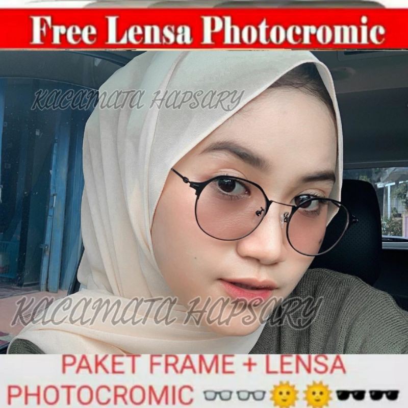 PAKET FRAME + LENSA PHOTOCROMIC ANTI RADIASI | KACAMATA MINUS | KACAMATA PRIA &amp; WANITA