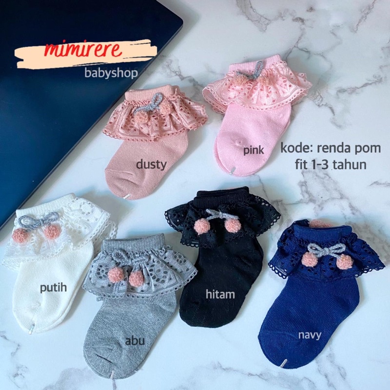 Kaos kaki Renda Bayi Anak | Kaoskaki Renda Baby Lucu Lembut Korea