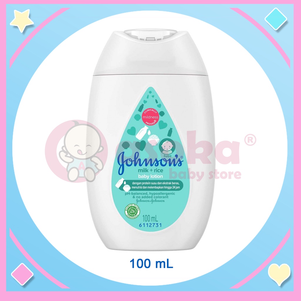 Johnson's Baby Lotion Milk &amp; Rice Isi 100 mL / 200mL ASOKA