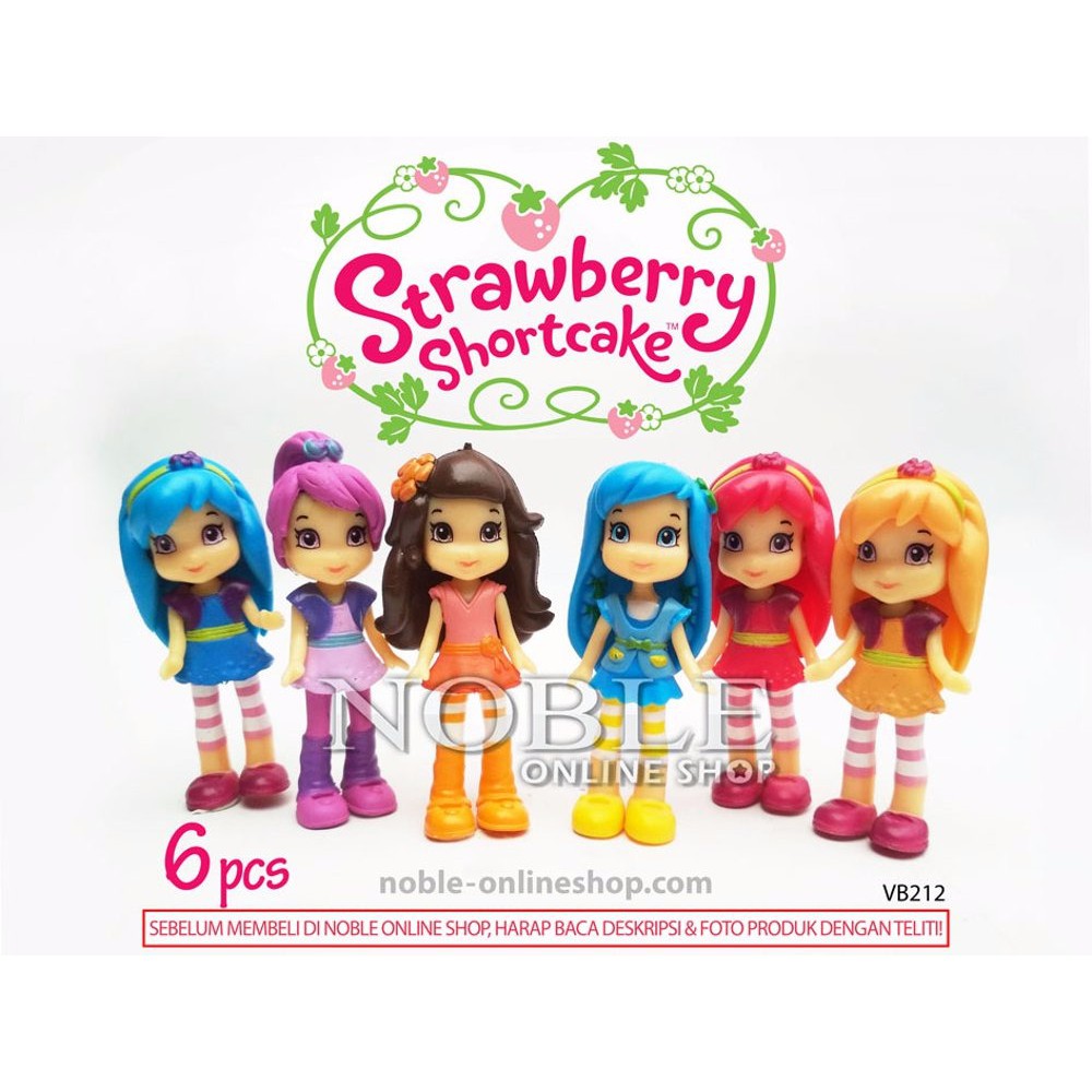 Strawberry Shortcake Figure 6pcs Girls Koleksi Mainan Pajangan Toys Stoberi Stroberi Stobery Strobe
