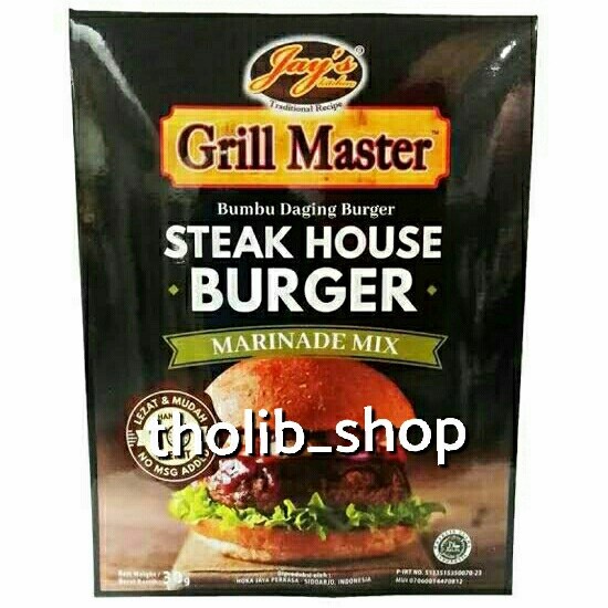 

Jay's grill master steak house burger 30gr