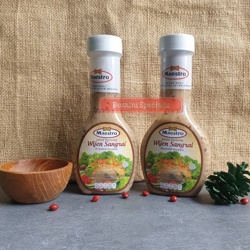 Maestro Roasted Sesame Dressing /  Dressing salad Wijen Sangrai 100ml &amp; 237ml