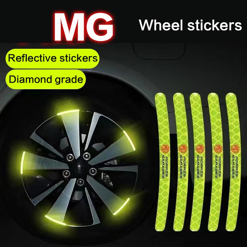 20Pcs MG stiker peringatan stiker reflektif roda mobil untuk ZS MG HS MG GS mg3 mg5 mg6