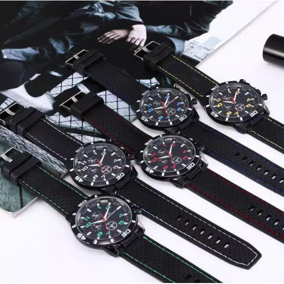 Jam Tangan Fashion Sport Import Strap Rubber GN-12