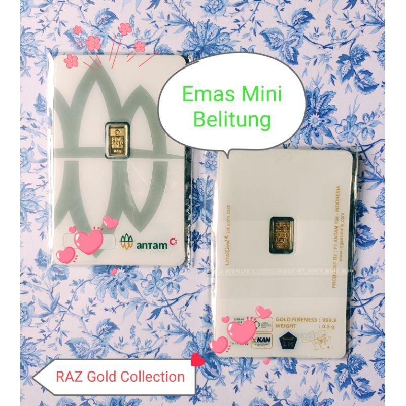 Emas Antam / Emas Mini ukuran 0.5 gr