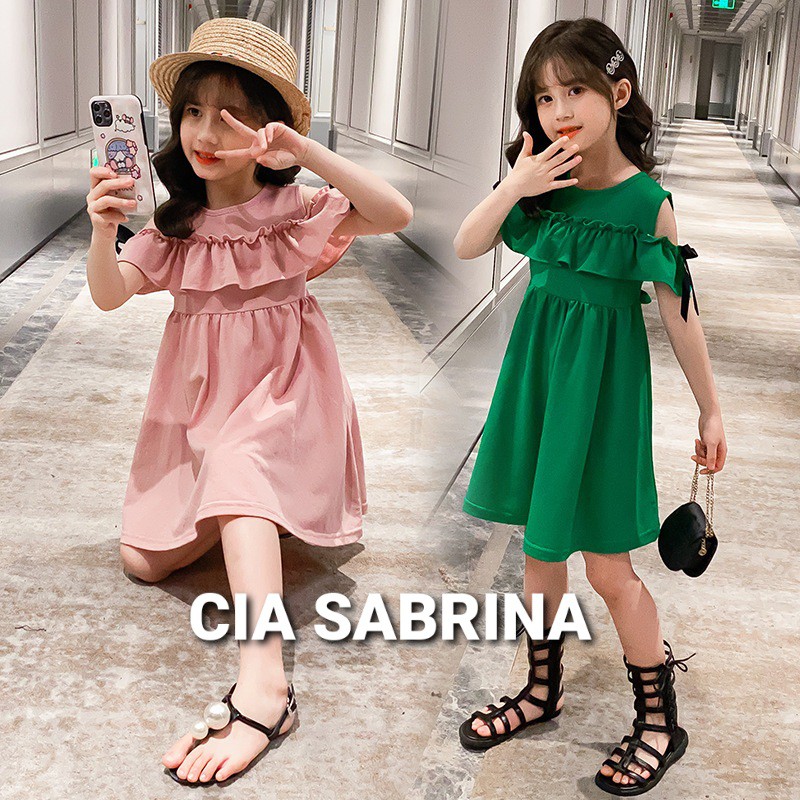 CIA SABRINA DRESS / BAJU DRES ANAK KOREA IMPOR / BAJU DAILY ANAK PEREMPUAN REMAJA TANGGUNG IMPORT