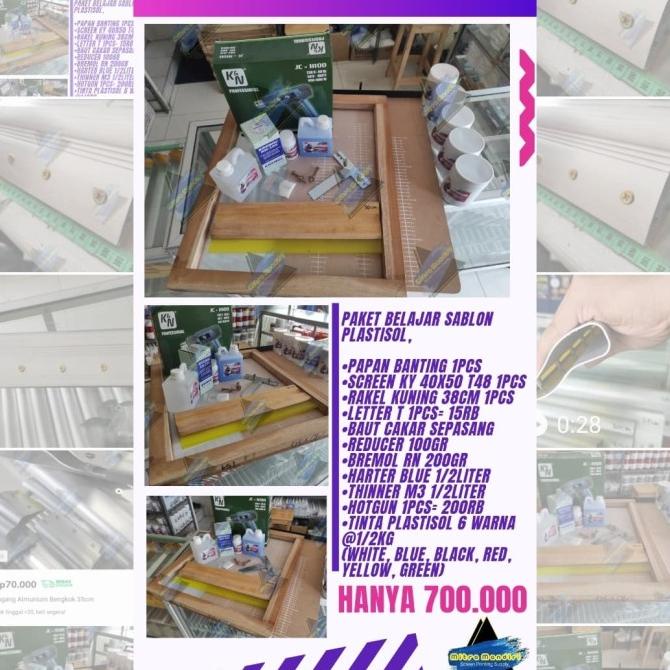

Paket Belajar Sablon plastisol ---READY---
