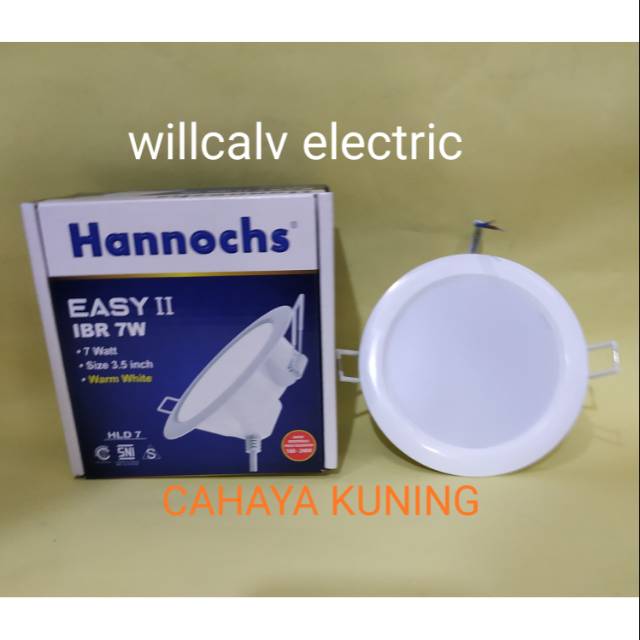 LAMPU DOWNLIGHT LED HANNOCHS EASY 2 7W 7 WATT - LAMPU HANNOHCS EASY 2 7W 7WATT  BULAT CAHAYA KUNING