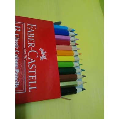 

WARNAPENSIL- PENSIL WARNA FABER CASTELL 12 WARNA CLASSIC -PENSIL WARNA