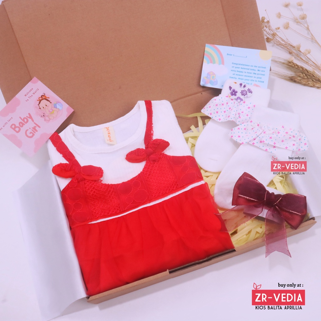 [HARUKA] Hampers Baby Girl 3-30 Bulan / Kado Lahiran Bayi Perempuan Bulan Hadiah New Born Gift Dress