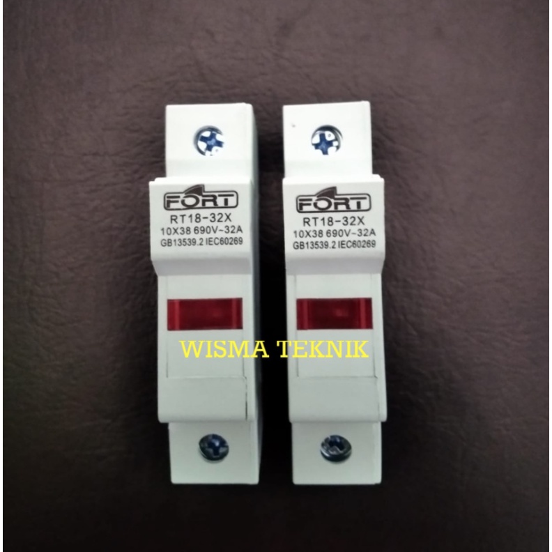 DIN RAIL FUSE HOLDER RUMAH FUSE RT18-32 FORT