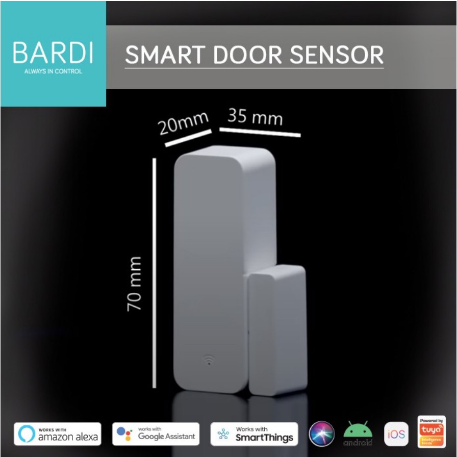 BARDI Smart Home Wi-Fi Window &amp; Door Sensor - Tidak Perlu Hub