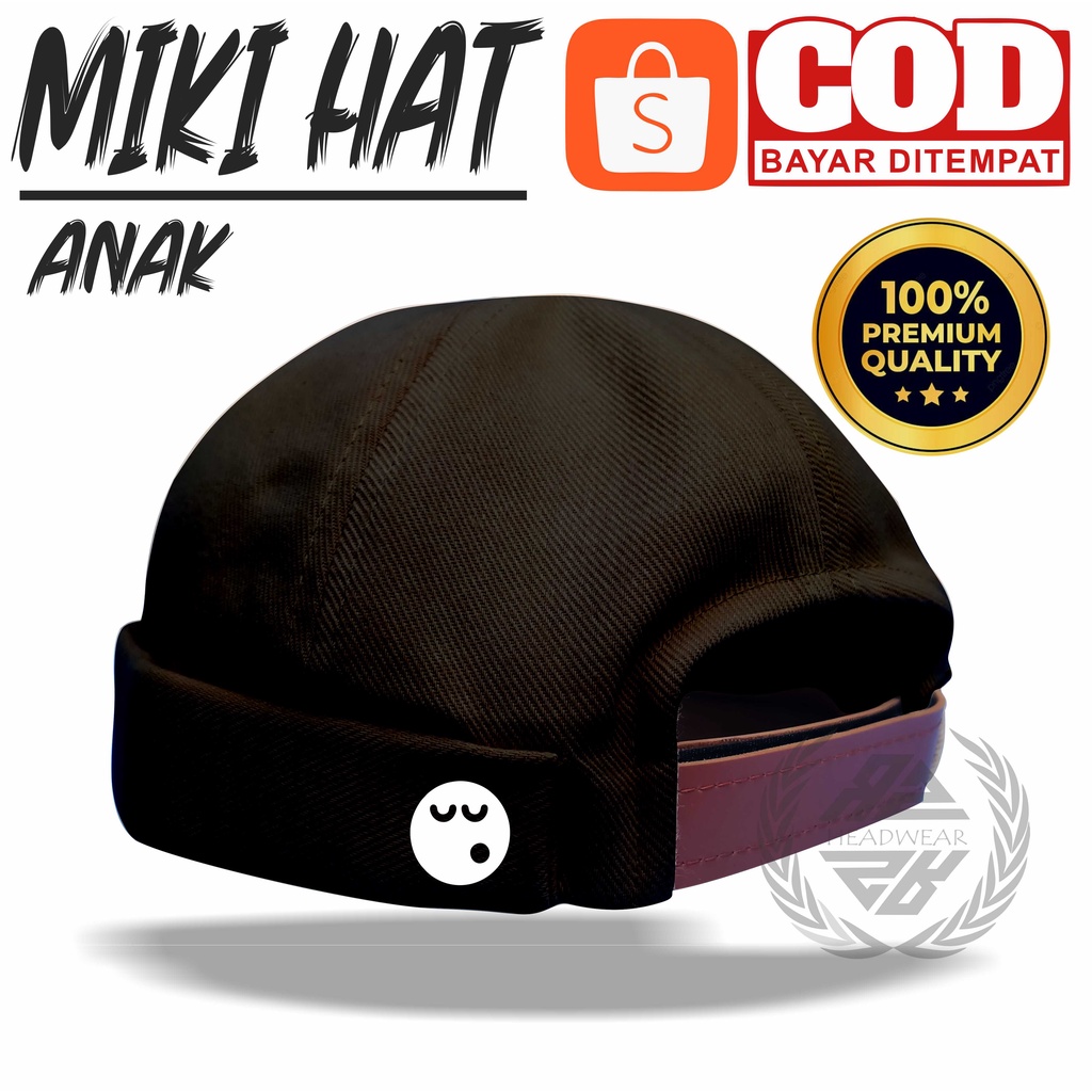 Miki Hat Anak Laki Laki 3 Tahun Keatas Topi Miki Hat Premium Original Logo Sleep Well Topi MIKI HAT Anak Karakter Lucu