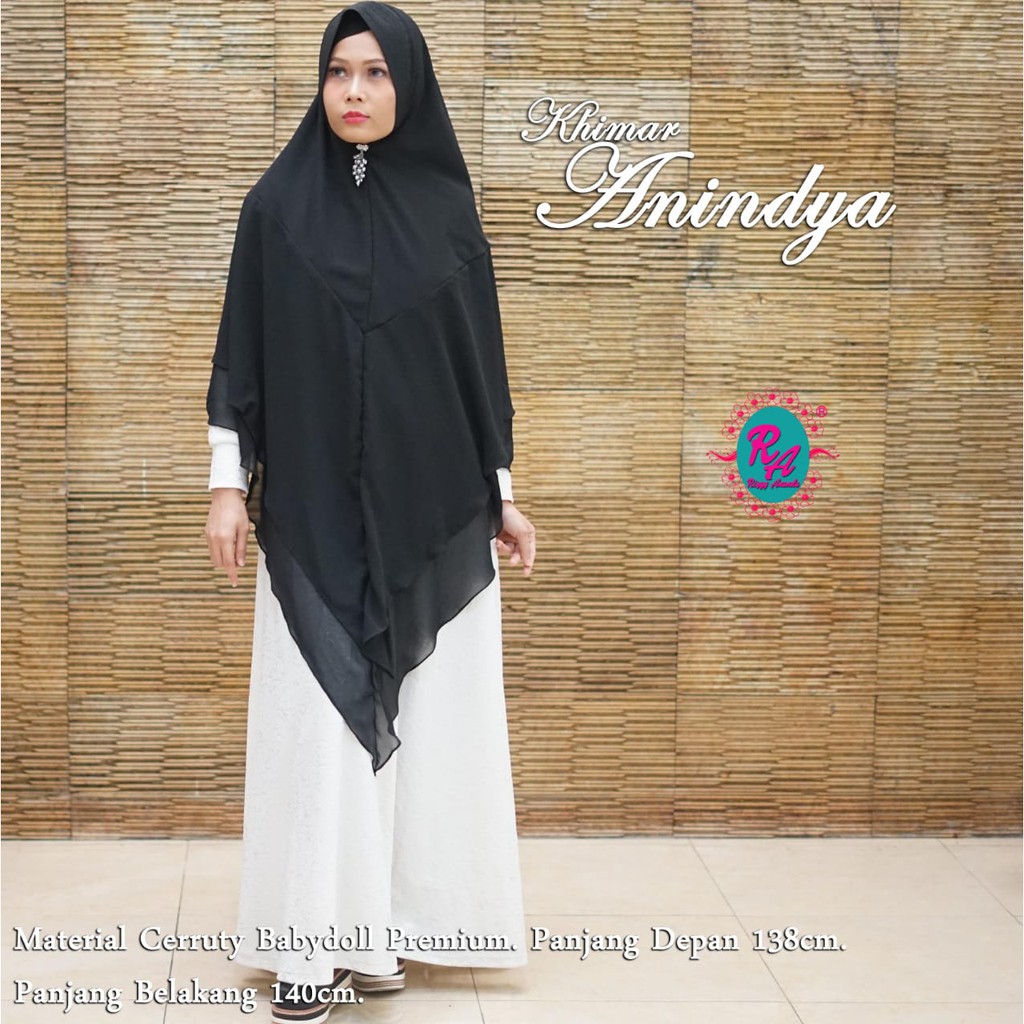 Syar'i Khimar Pakaian Wanita Muslim Cewe Kerudung Perempuan Jilbab Gamis Polos Baju Syari Panjang