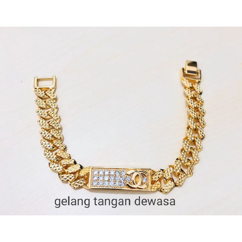 Dmk079. Gelang tangan xuping wanita dewasa lapis emas ukuran 18 cm