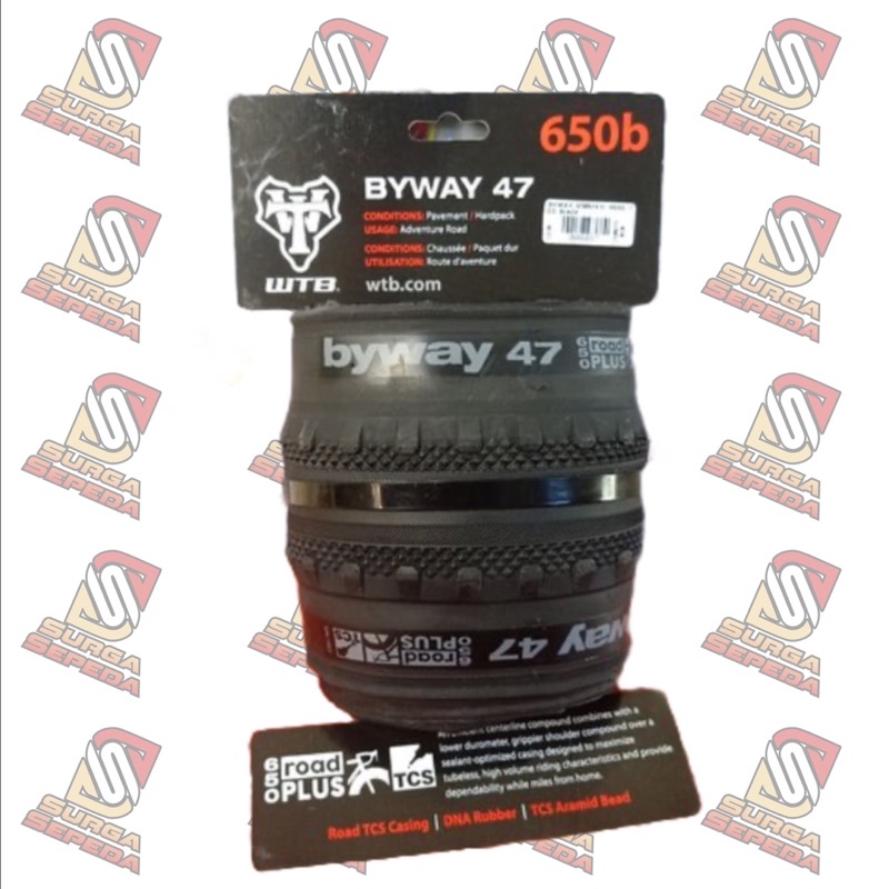 BAN LUAR WTB BYWAY 650B X 47C ROAD TCS BLACK 27.5
