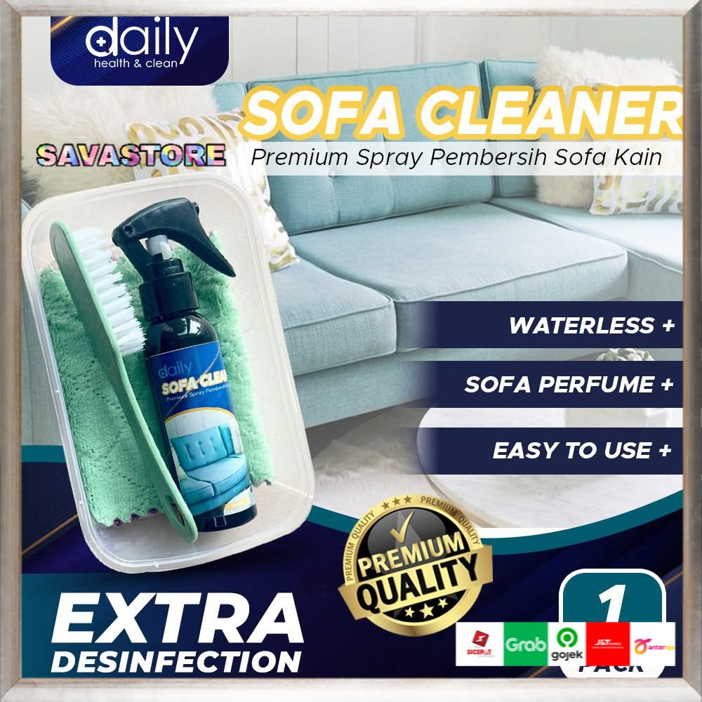 CAIRAN PEMBERSIH SOFA DAILY SOFA CLEANER AMPUH MEMBERSIHKAN NODA (PAKET) - SPRAY PEMBERSIH AMPUH SOFA KAIN - SOFA CLEANER PACK PREMIUM WATERLESS