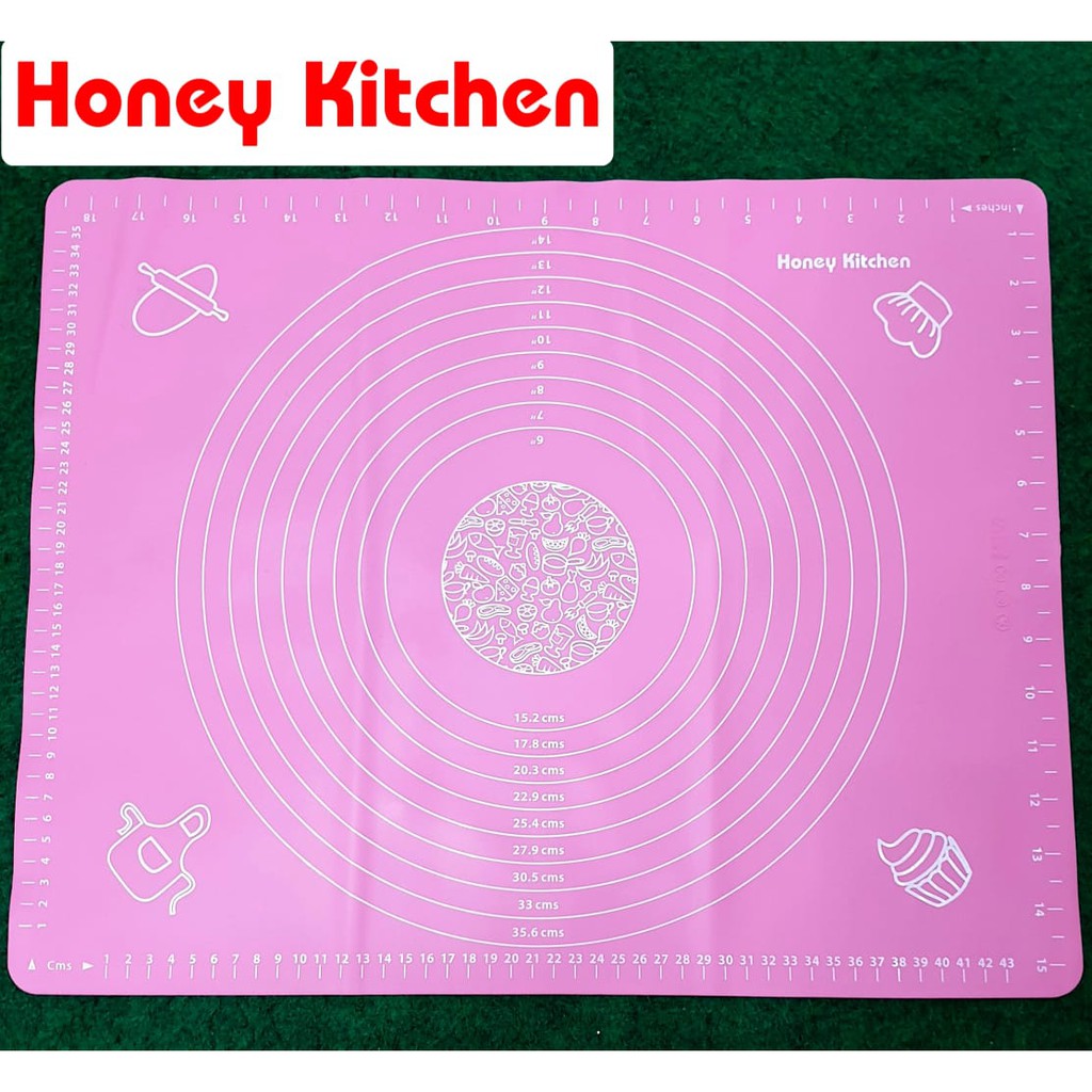 HONEY KITCHEN SILICON MAT 50X40 CM TATAKAN BAKING ROTI PIZZA FONDANT