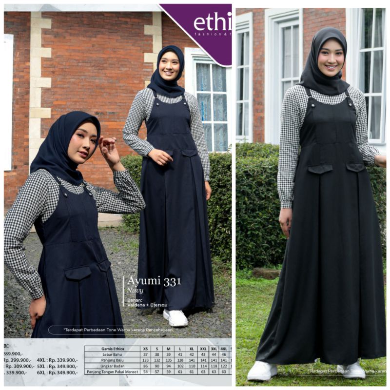 ETHICA TERBARU AYUMI 331 Hitam & Navi