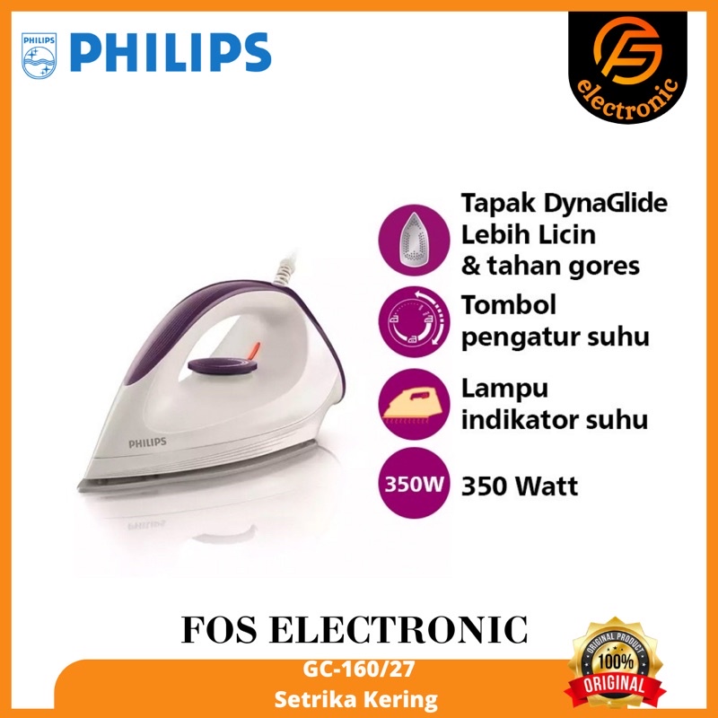 Philips GC160 Affinia Setrika Elektrik - Putih