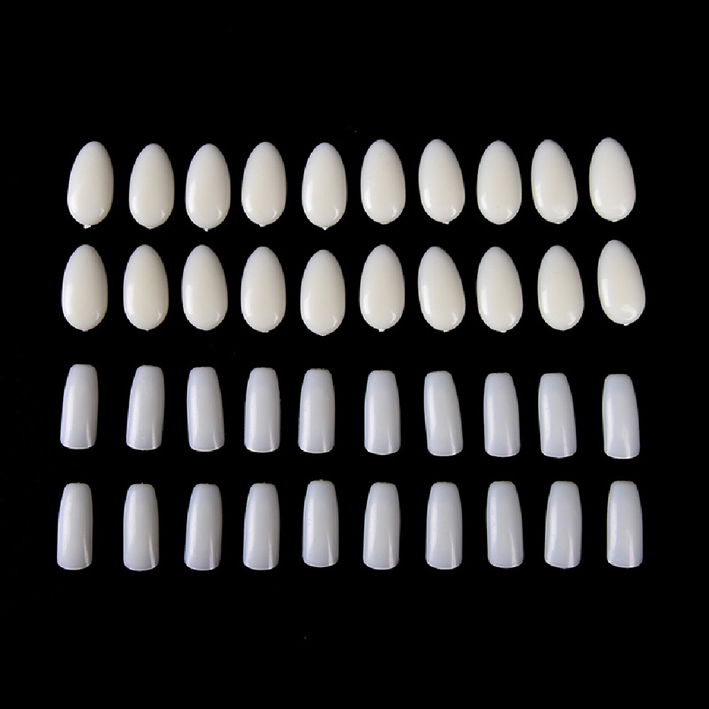 Yescool 100pcs Stand Holder Display Kuku Palsu Removable Untuk Latihan Nail Art