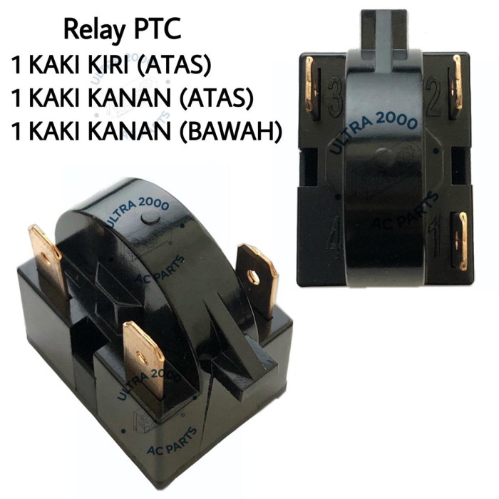 PTC RELAY KULKAS / RELAY PTC KULKAS 1 PIN 2 PIN 3 PIN 4 PIN / Riley Ptc Kulkas 1 2 Pintu / Alat Kulkas Tidak Dingin / Alat Servis Sparepart Kulkas Komplit Kumplit