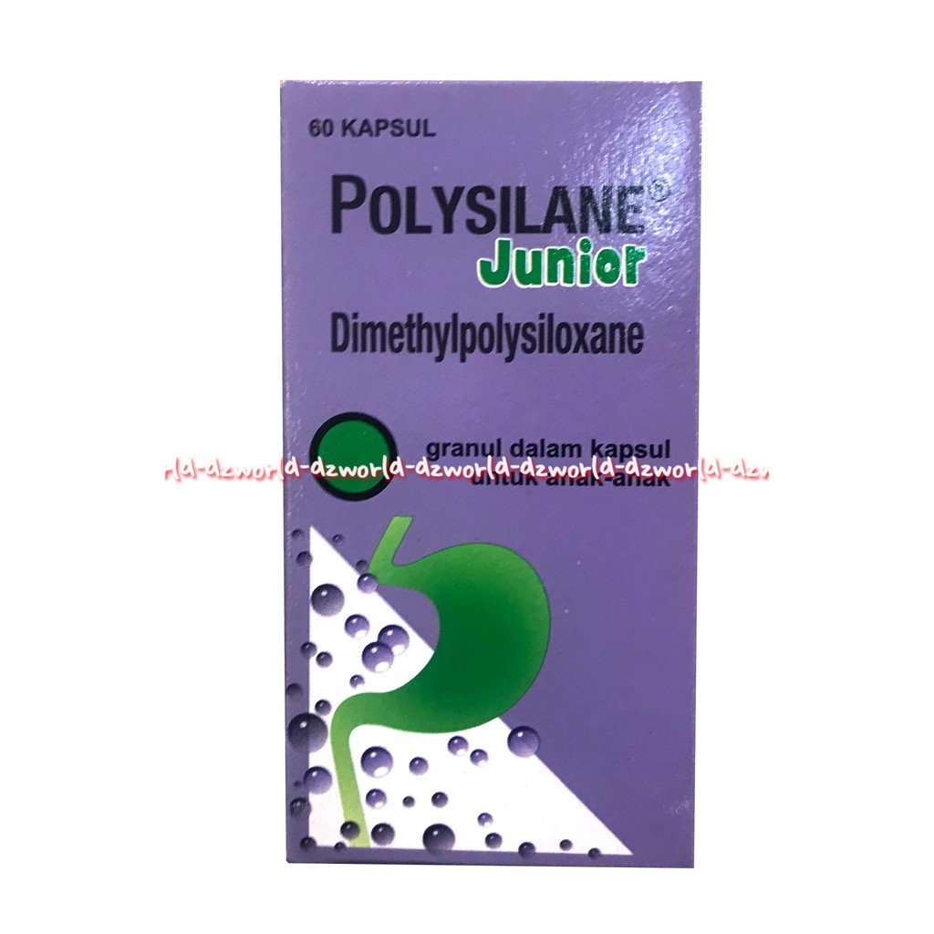 Polysilane Junior Dimetilpolisiloksan 60kapsul Obat Maag Anak-Anak Digunakan Untuk Mengatasi Perut Kembung Poly silane Polisilain