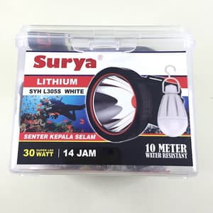 Headlamp / Senter Kepala Surya SYH L305S/  L306S 30 watt anti air + bonus led