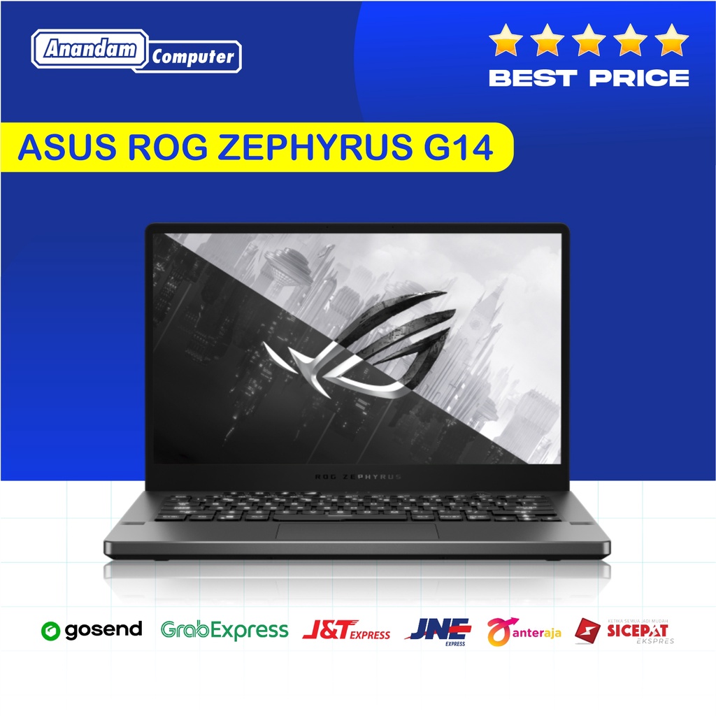 Laptop Asus ROG Zephyrus G14 GA402RJ-R7X6B6G-O /AMD Ryzen 7-6800HS/16GB/512GB SSD/RX6700S 8GB/14″/Win 11 Home+OHS 2021/Eclipse Gray Promo!!