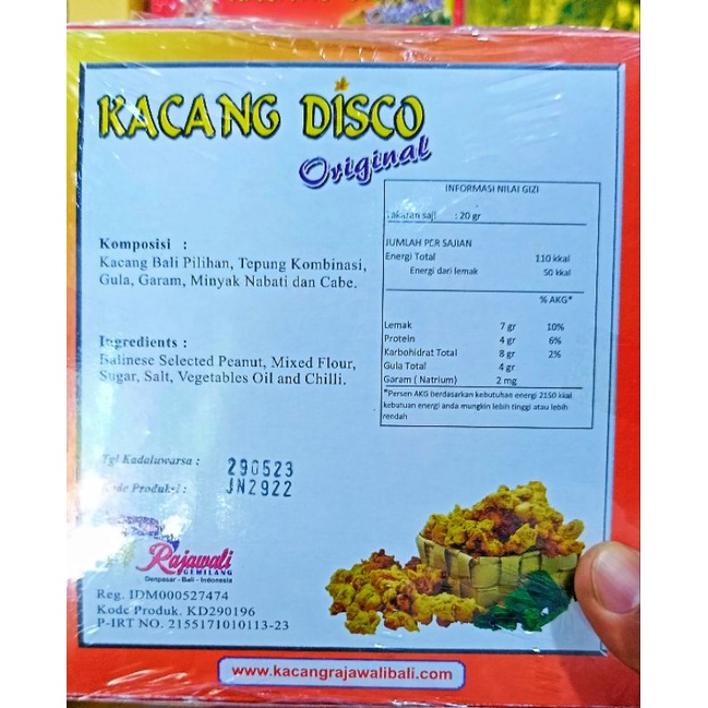 KACANG DISCO RAJAWALI ORIGINAL (400 gram)