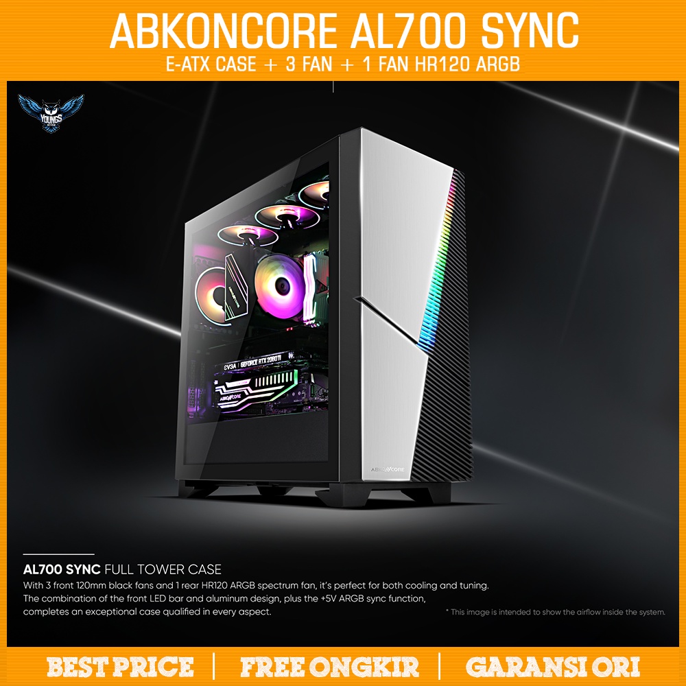 Casing Abkoncore AL700 SYNC - Alumunium Full Tower Case