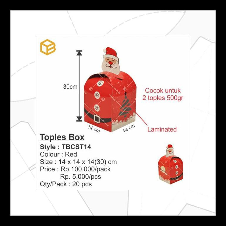 

TBCST14 - BOXSANTA / NATAL / CHRISTMAS / KOTAK / GIFTBOX / TOPLESBOX BERKUALITAS