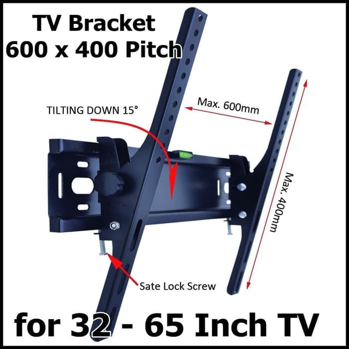 TV Bracket 1.5mm Thick 600 x 400 Pitch for 32 sd 65 Inch TV YT DT600