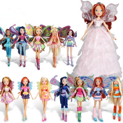 Boneka Lucu CON CAJA original Winx Club muñeca colorida chica figuras de acción muñecas juguetes