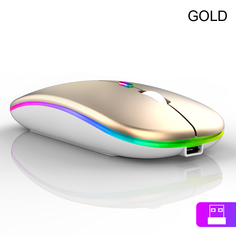 2 4ghz Wireless Mouse Adjustable Pdi Optical Wireless Mice Rechargeable Silent Mouse With Colorful Backlit For Pc Laptop Shopee Indonesia