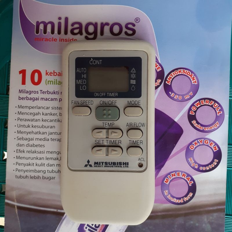 Remote AC MITSUBISHI Fan Speed Original Asli .