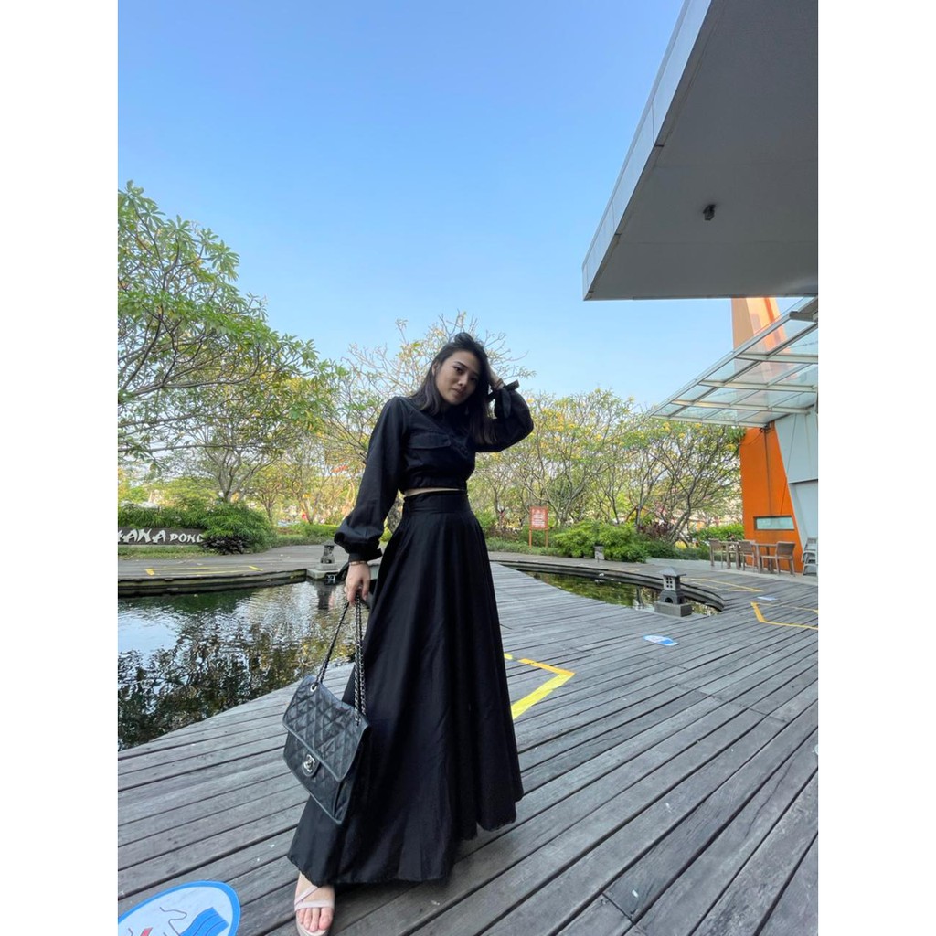 Vanesha Margaretta - 661 #Hana Set / Atasan + Rok A Line (Tanpa Dalaman) / Fashion Wanita / Outfit / Fashion Muslim