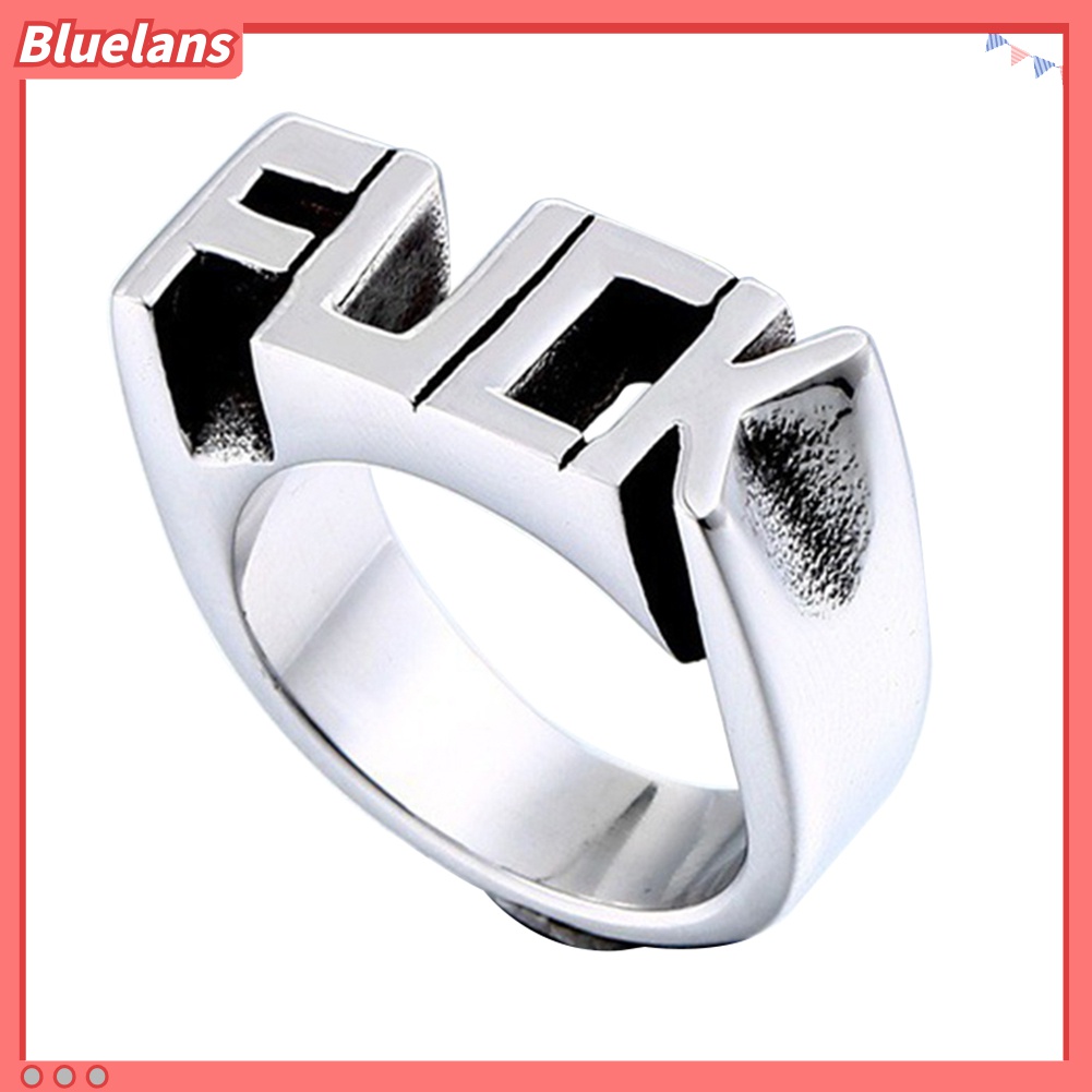 Cincin Bahan Stainless Steel Gaya Punk Hip-Hop Untuk Pria Dan Wanita