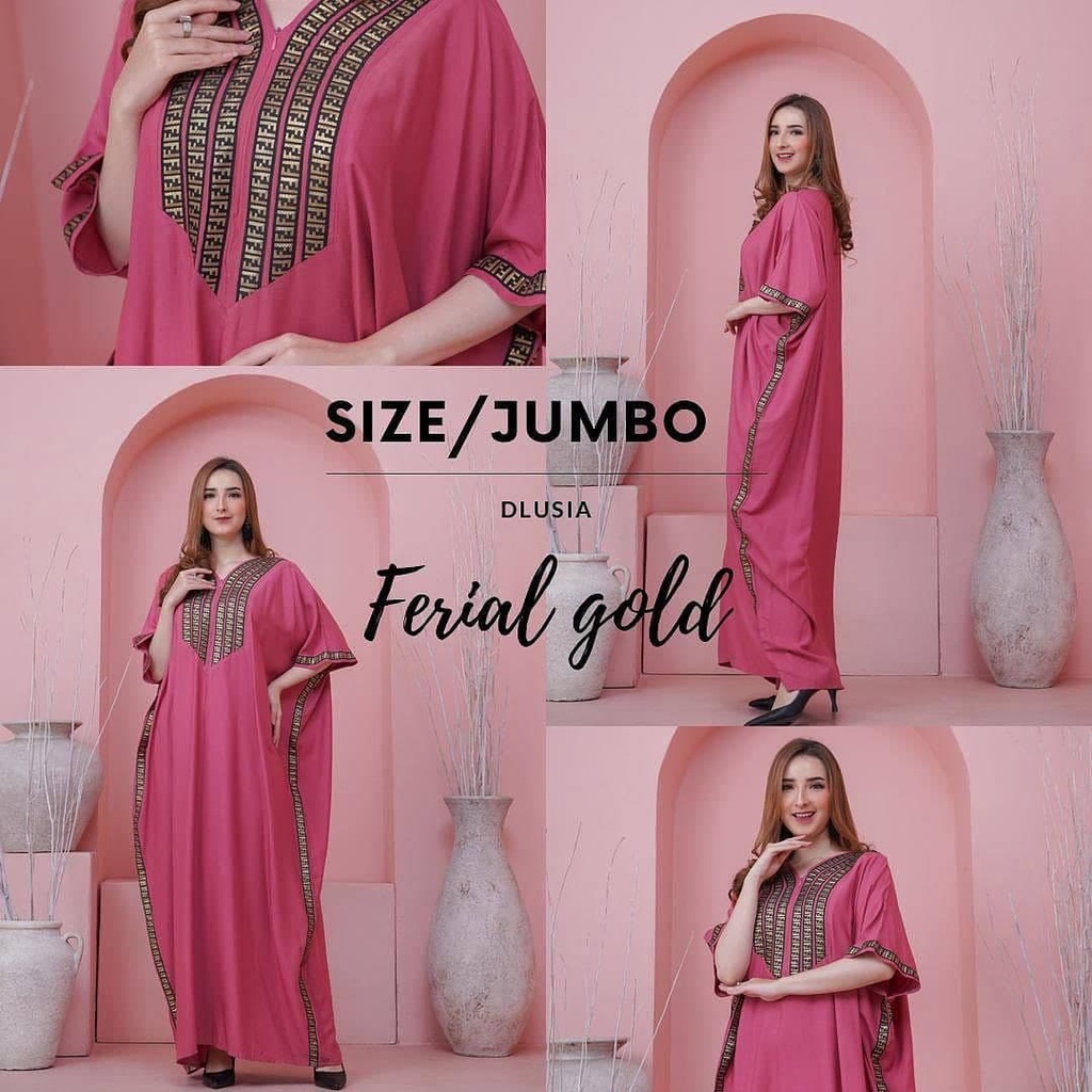 GAMIS ARAB DLUSIA FENDI BIG SIZE GAMIS KAFTAN ARABIAN FENDI LD JUMBO