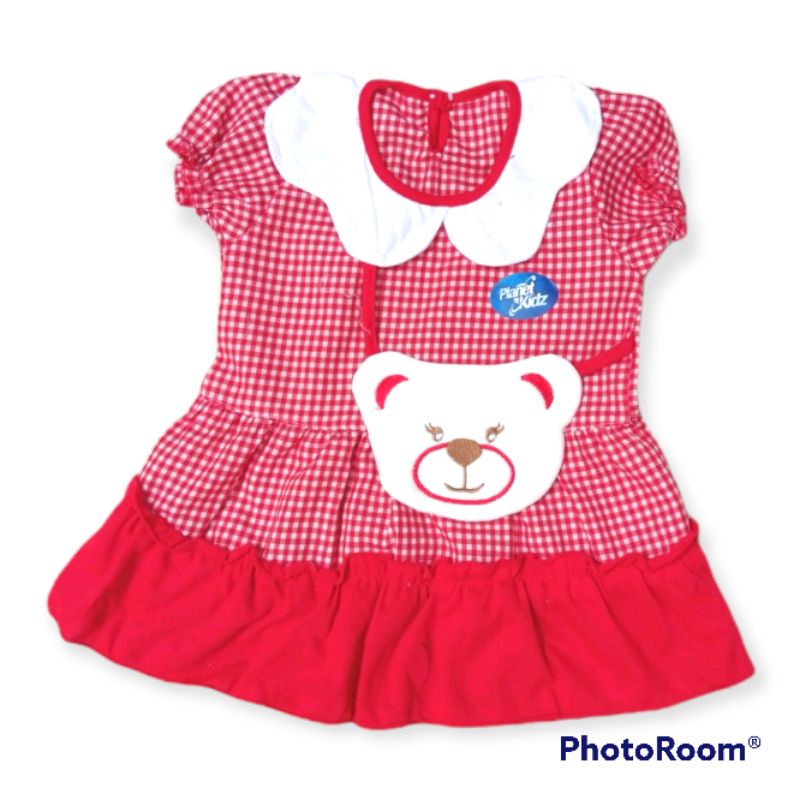 Dress Bayi motif Bear || Dress bayi Murah || Rok anak perempuan || Rok Bayi