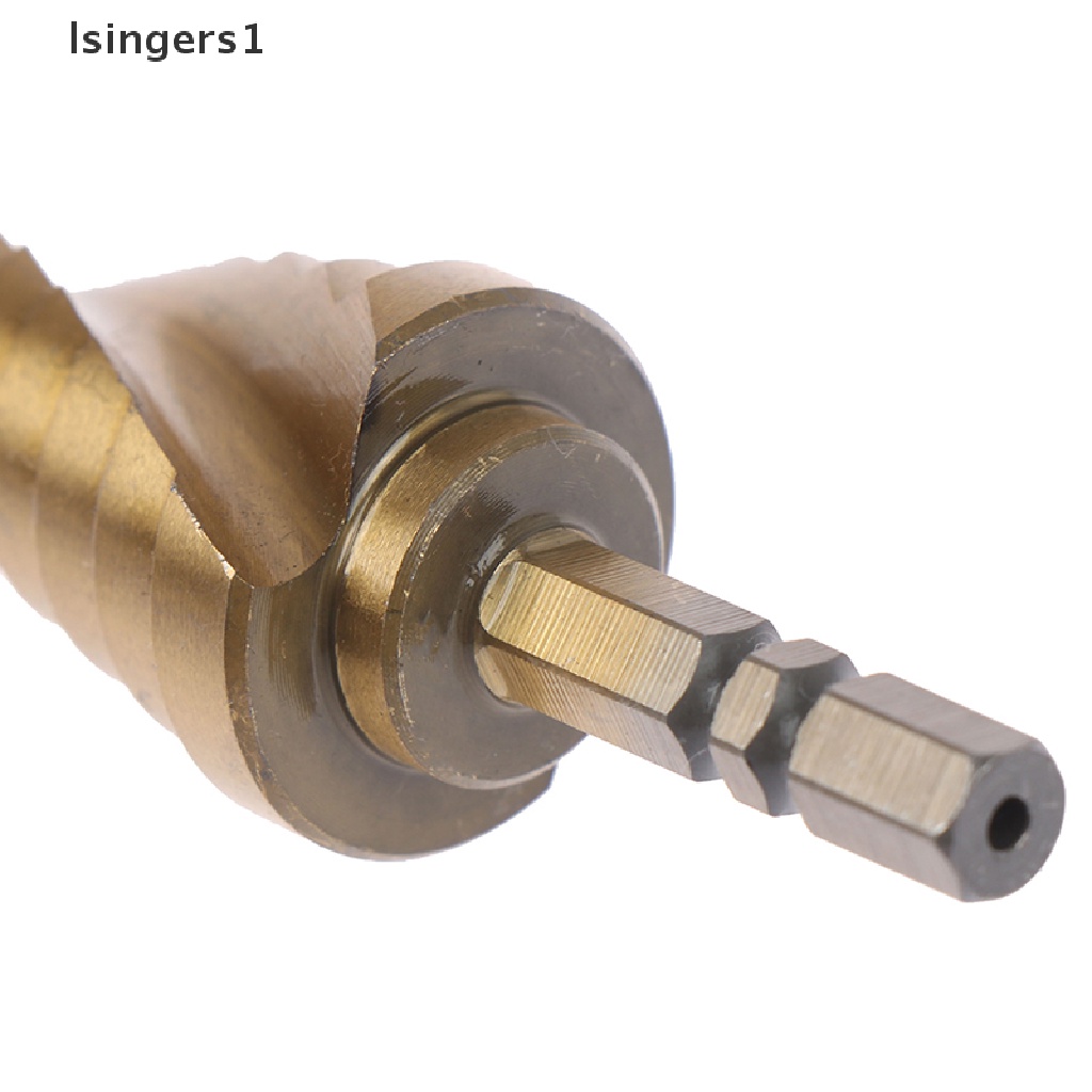 (lsingers1) Mata Bor Pagoda Hex 6-25mm Lapis Titanium Untuk Melubangi Kayu